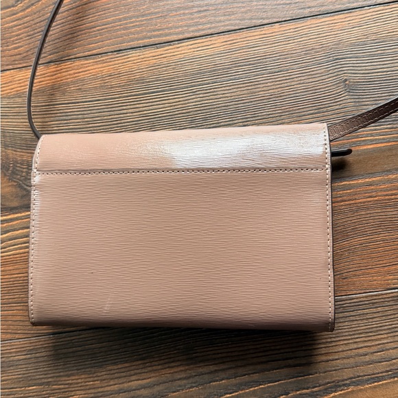 kate spade Blush Pink Leather Crossbody with Gold Plaque - Picture 9 of 16